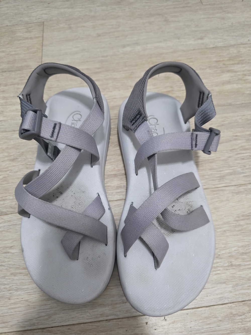 Chaco Women's Light Gray Strappy Sandals